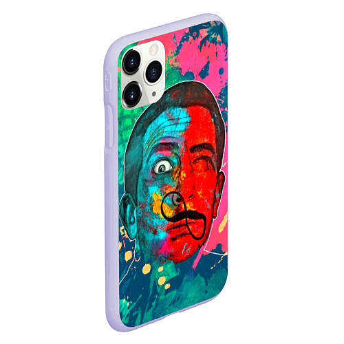 Чехол iPhone 11 Pro матовый Dali Art / 3D-Светло-сиреневый – фото 2