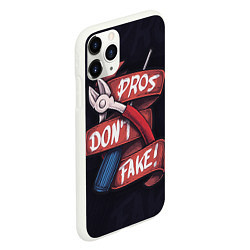 Чехол iPhone 11 Pro матовый Don`t Fake, цвет: 3D-белый — фото 2