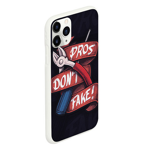 Чехол iPhone 11 Pro матовый Don`t Fake / 3D-Белый – фото 2