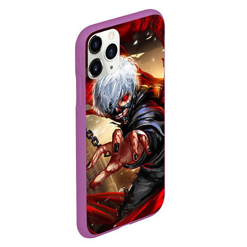 Чехол iPhone 11 Pro матовый Blood / 3D-Фиолетовый – фото 2