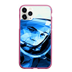 Чехол iPhone 11 Pro матовый Gagarin Art, цвет: 3D-малиновый
