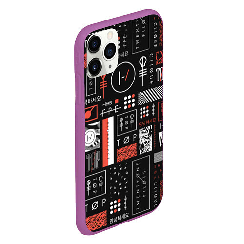 Чехол iPhone 11 Pro матовый 21 Pilots: Geometry / 3D-Фиолетовый – фото 2