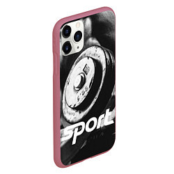 Чехол iPhone 11 Pro матовый Iron Sport, цвет: 3D-малиновый — фото 2
