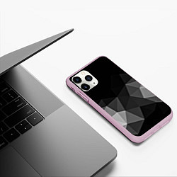 Чехол iPhone 11 Pro матовый Abstract gray, цвет: 3D-розовый — фото 2