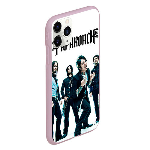Чехол iPhone 11 Pro матовый Paparoach Band / 3D-Розовый – фото 2