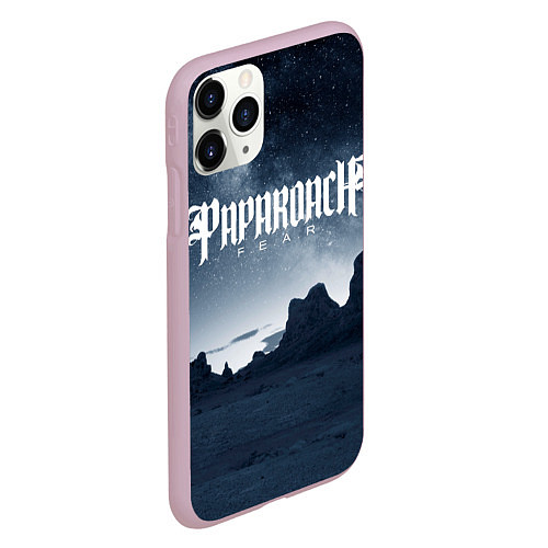 Чехол iPhone 11 Pro матовый Paparoach: Fear / 3D-Розовый – фото 2