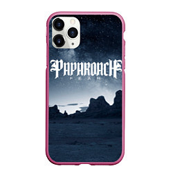 Чехол iPhone 11 Pro матовый Paparoach: Fear, цвет: 3D-малиновый