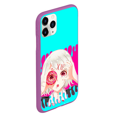 Чехол iPhone 11 Pro матовый Tokyo Ghoul / 3D-Фиолетовый – фото 2