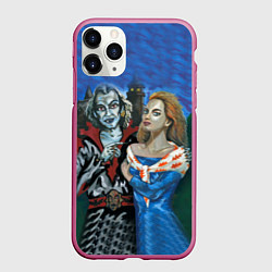 Чехол iPhone 11 Pro матовый Король и Шут, цвет: 3D-малиновый