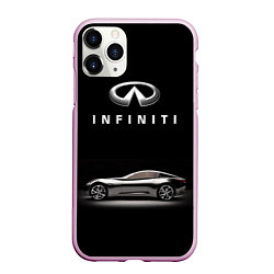 Чехол iPhone 11 Pro матовый Infiniti, цвет: 3D-розовый