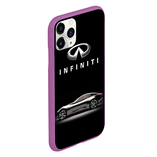 Чехол iPhone 11 Pro матовый Infiniti / 3D-Фиолетовый – фото 2