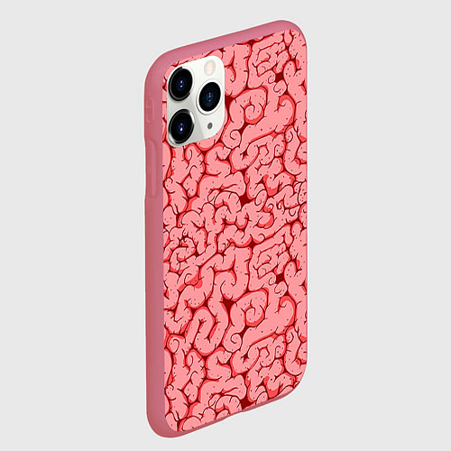 Чехол iPhone 11 Pro матовый Мозг / 3D-Малиновый – фото 2
