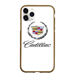 Чехол iPhone 11 Pro матовый Cadillac, цвет: 3D-коричневый