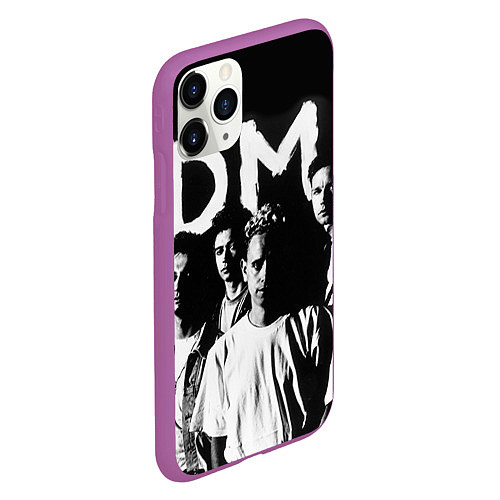 Чехол iPhone 11 Pro матовый Depeche mode: black / 3D-Фиолетовый – фото 2