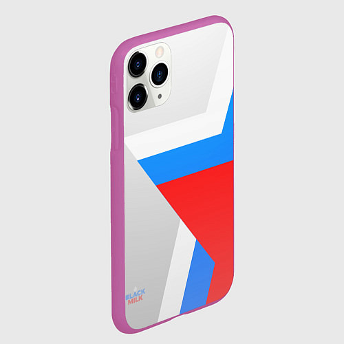 Чехол iPhone 11 Pro матовый Звезда России / 3D-Фиолетовый – фото 2
