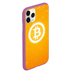 Чехол iPhone 11 Pro матовый Bitcoin Orange, цвет: 3D-фиолетовый — фото 2