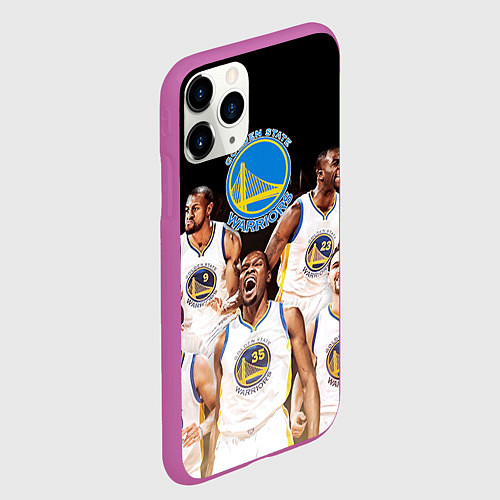 Чехол iPhone 11 Pro матовый Golden State Warriors 5 / 3D-Фиолетовый – фото 2