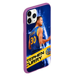 Чехол iPhone 11 Pro матовый Golden State Warriors 8, цвет: 3D-фиолетовый — фото 2