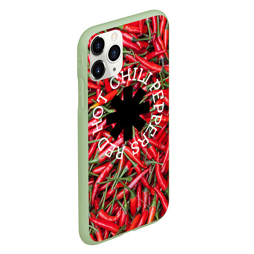 Чехол iPhone 11 Pro матовый Red Hot Chili Peppers / 3D-Салатовый – фото 2
