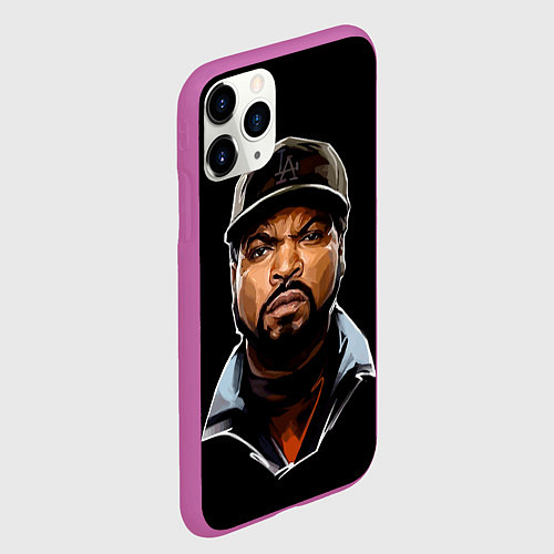 Чехол iPhone 11 Pro матовый Ice Cube / 3D-Фиолетовый – фото 2