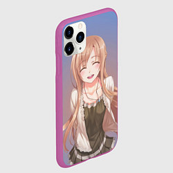 Чехол iPhone 11 Pro матовый Аниме, цвет: 3D-фиолетовый — фото 2