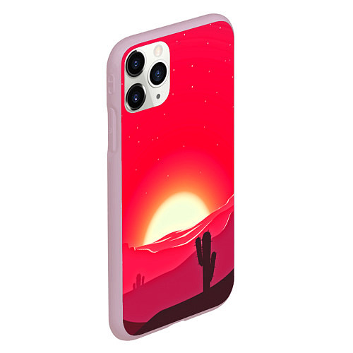 Чехол iPhone 11 Pro матовый Gorgeous sunset / 3D-Розовый – фото 2