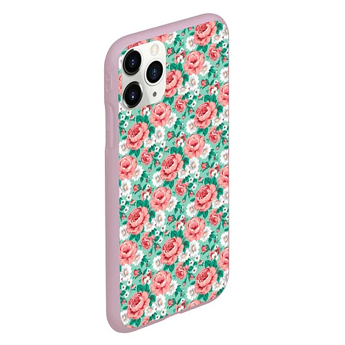 Чехол iPhone 11 Pro матовый Розы / 3D-Розовый – фото 2