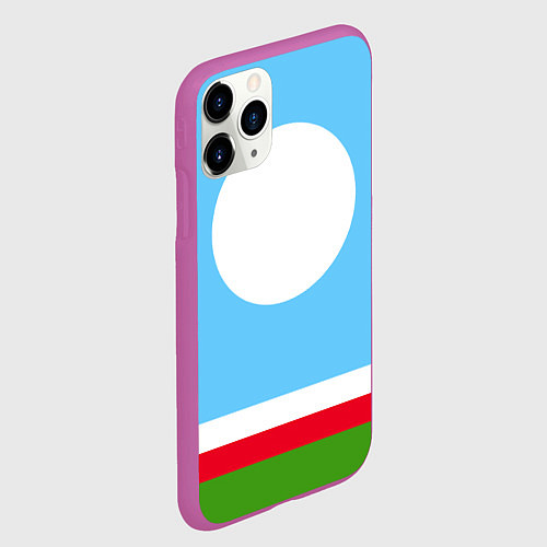 Чехол iPhone 11 Pro матовый Республика Саха / 3D-Фиолетовый – фото 2
