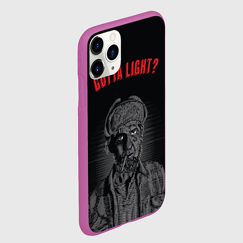 Чехол iPhone 11 Pro матовый Gotta light? / 3D-Фиолетовый – фото 2