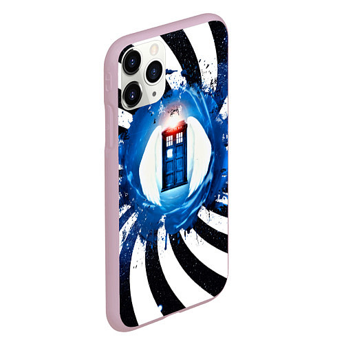 Чехол iPhone 11 Pro матовый Gypno Tardis / 3D-Розовый – фото 2