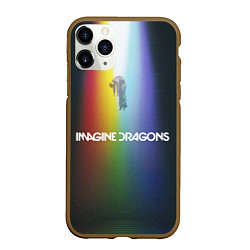 Чехол iPhone 11 Pro матовый Imagine Dragons, цвет: 3D-коричневый