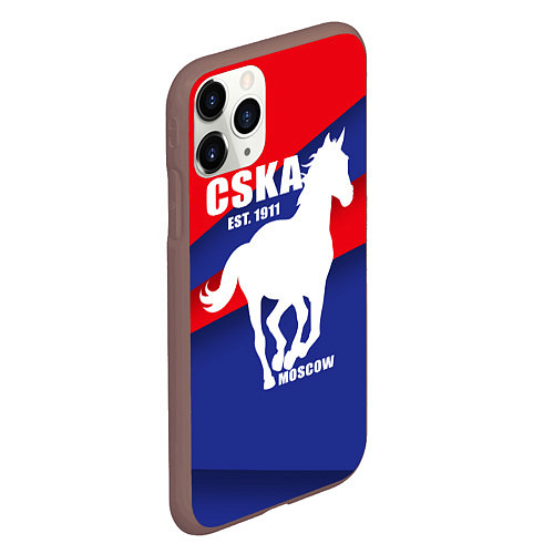 Чехол iPhone 11 Pro матовый CSKA est. 1911 / 3D-Коричневый – фото 2