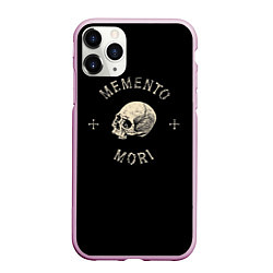 Чехол iPhone 11 Pro матовый Memento Mori, цвет: 3D-розовый