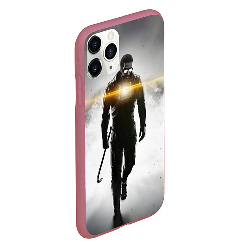 Чехол iPhone 11 Pro матовый Гордон Фримен / 3D-Малиновый – фото 2