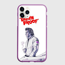 Чехол iPhone 11 Pro матовый Death proof, цвет: 3D-фиолетовый
