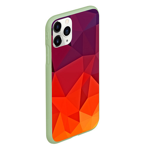 Чехол iPhone 11 Pro матовый Geometric / 3D-Салатовый – фото 2