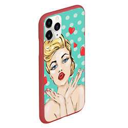 Чехол iPhone 11 Pro матовый Pop Art, цвет: 3D-красный — фото 2