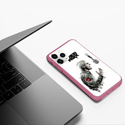 Чехол iPhone 11 Pro матовый Bennington Song, цвет: 3D-малиновый — фото 2