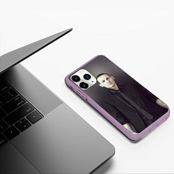 Чехол iPhone 11 Pro матовый Честер Беннингтон, цвет: 3D-сиреневый — фото 2