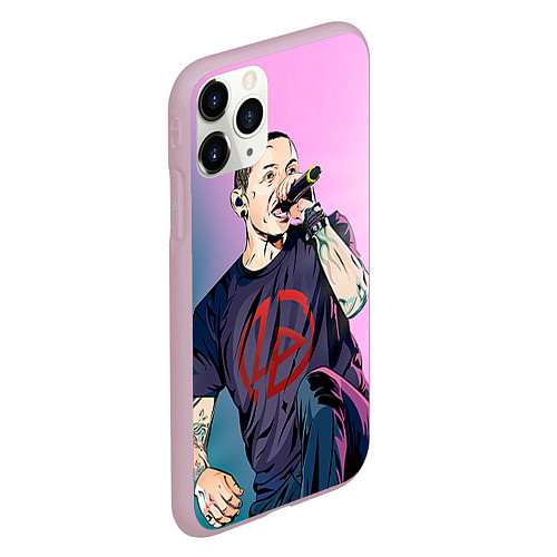 Чехол iPhone 11 Pro матовый Bennington Art / 3D-Розовый – фото 2