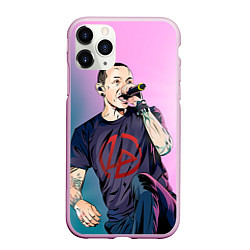 Чехол iPhone 11 Pro матовый Bennington Art, цвет: 3D-розовый