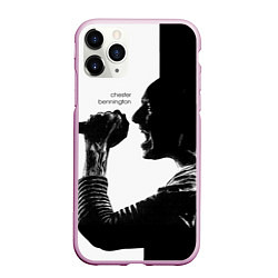 Чехол iPhone 11 Pro матовый Bennington Rock, цвет: 3D-розовый