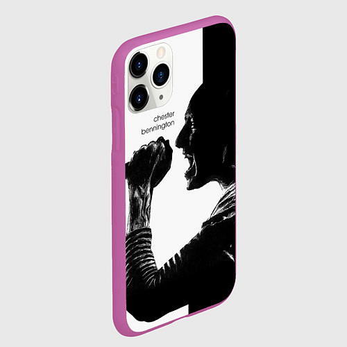 Чехол iPhone 11 Pro матовый Bennington Rock / 3D-Фиолетовый – фото 2
