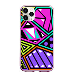 Чехол iPhone 11 Pro матовый Geometry, цвет: 3D-розовый