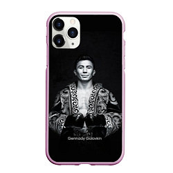 Чехол iPhone 11 Pro матовый Геннадий Головкин, цвет: 3D-розовый