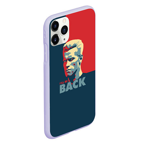 Чехол iPhone 11 Pro матовый I'll be back / 3D-Светло-сиреневый – фото 2
