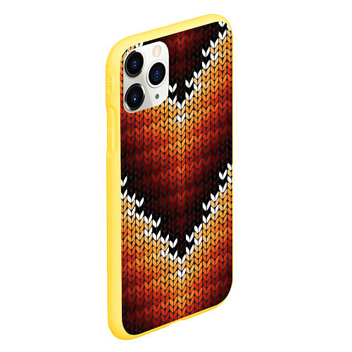 Чехол iPhone 11 Pro матовый Вышивка / 3D-Желтый – фото 2