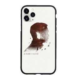 Чехол iPhone 11 Pro матовый Дельфин/Андрей, цвет: 3D-черный