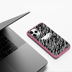 Чехол iPhone 11 Pro матовый Twenty One Pilots: Pattern, цвет: 3D-малиновый — фото 2