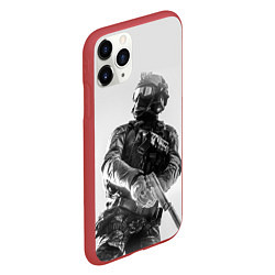 Чехол iPhone 11 Pro матовый Battlefield Soldier, цвет: 3D-красный — фото 2